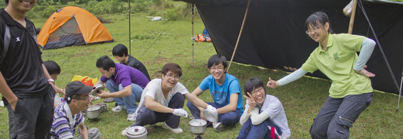 Shan tou Unviersity camping in Yangshuo